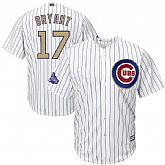 Youth Chicago Cubs #17 Kris Bryant White World Series Champions Gold Program Cool Base Stitched Jersey JiaSu,baseball caps,new era cap wholesale,wholesale hats